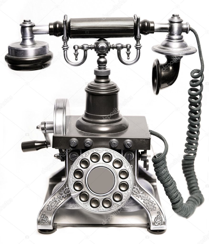 Vintage phone isolated