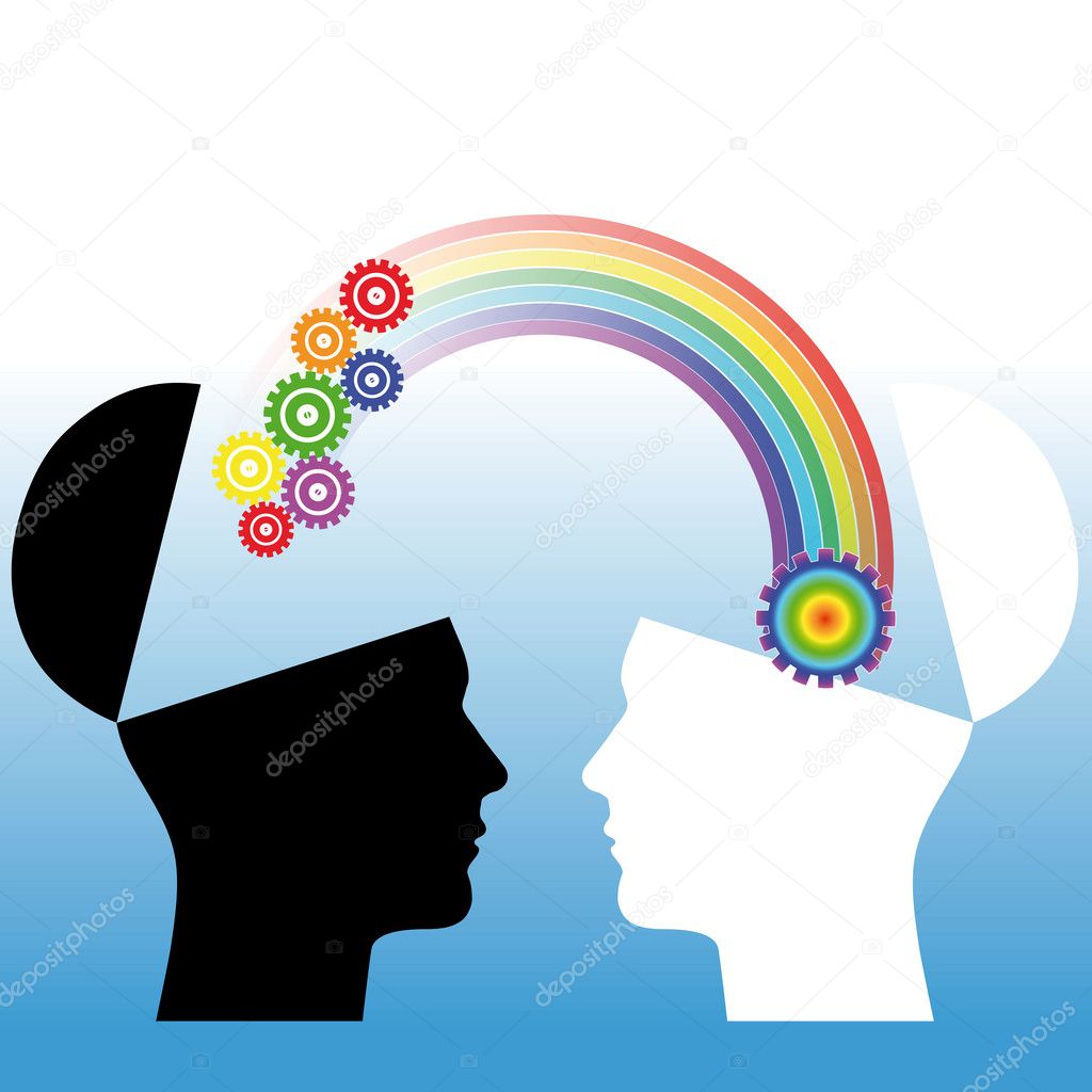 mutual understanding illustration ストック写真 oleggerasymenko