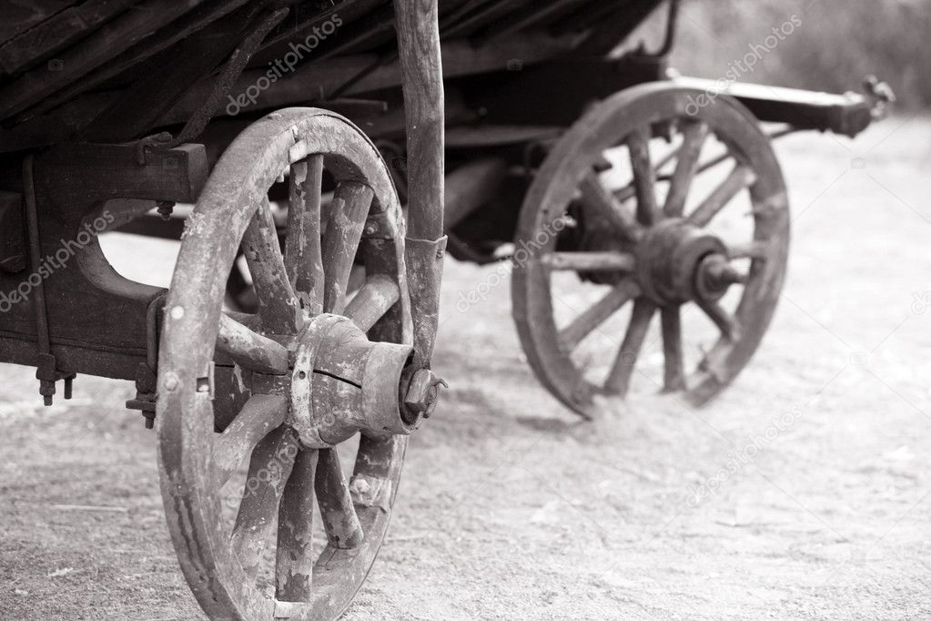 Old carriage closeup
