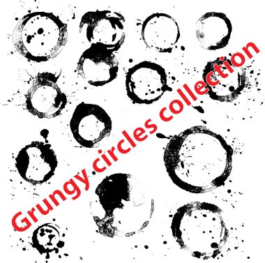 Grungy circles collection clipart