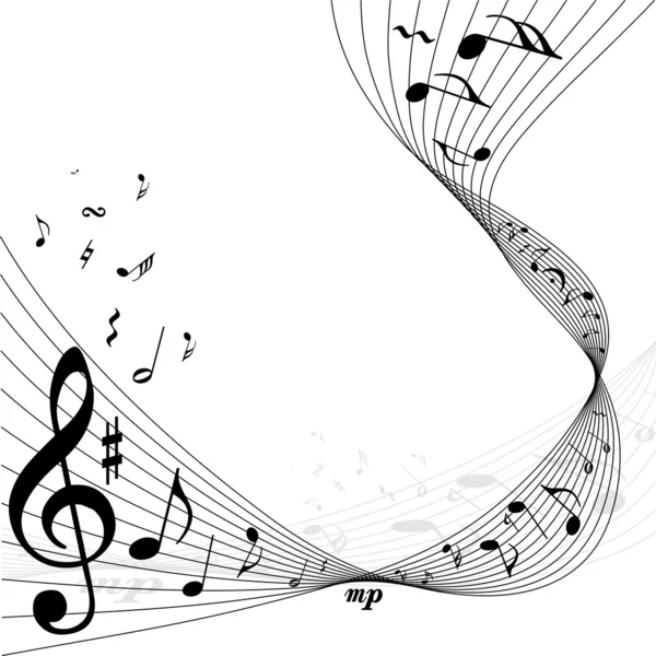Fond musical vectoriel — Image vectorielle