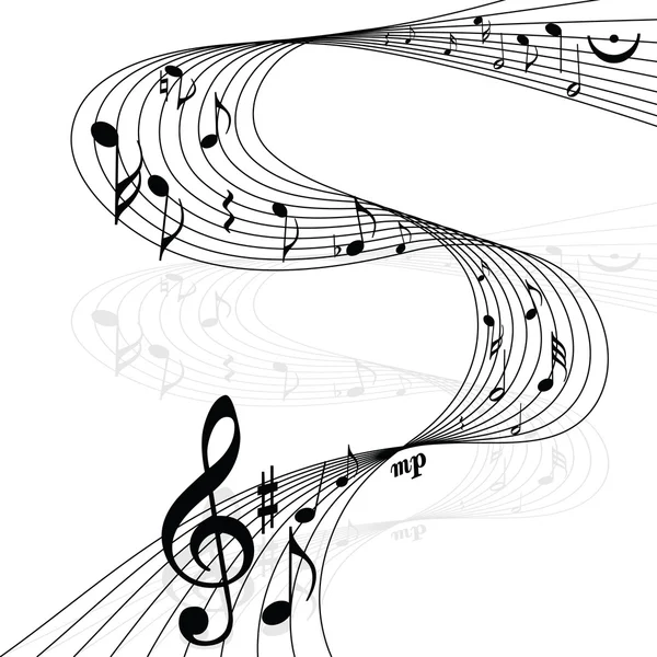 Vektor musiknoter — Stock vektor