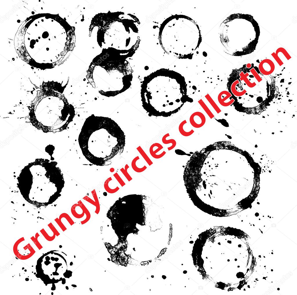 Grungy circles collection