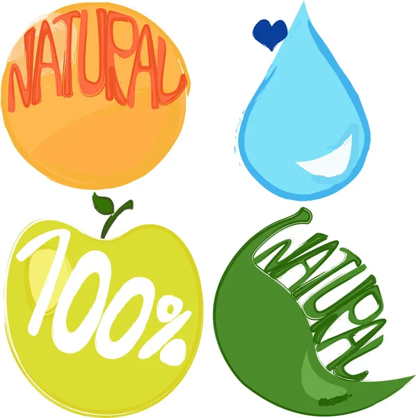 Biológicamente amigable Alimentos y agua — Foto de Stock