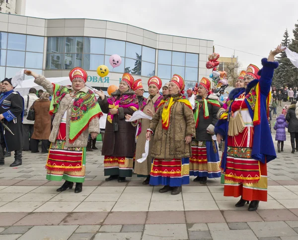 Pjatigorsk. Pfannkuchenfest. — Stockfoto