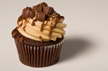 Peanut Butter Cupcake on White clipart