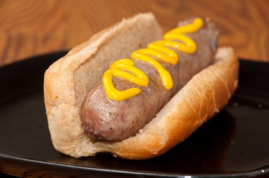 Bratwurst with Mustard clipart