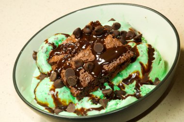 Brownie with Mint Chocolate clipart