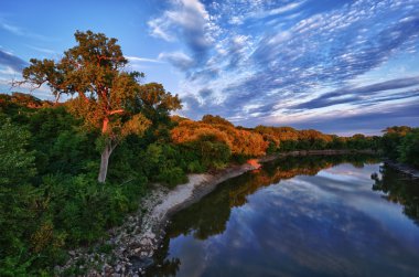 Minnesota river zonsondergang