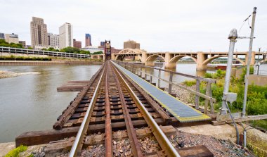 Railroad Tracks in Saint Paul clipart