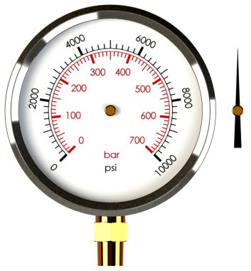 Pressure Gauge with Needle clipart