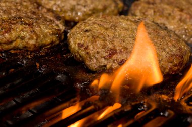 Grilling Burgers clipart