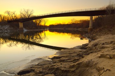 Minnesota river zonsondergang