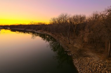 Minnesota river zonsondergang