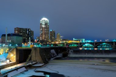 Minneapolis Minnesota at Night clipart