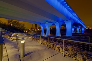 35W Bridge at Night clipart