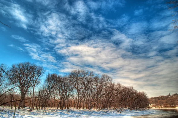 Zimní Minnesota river — Stock fotografie
