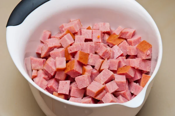 Cubed Ham — Stockfoto