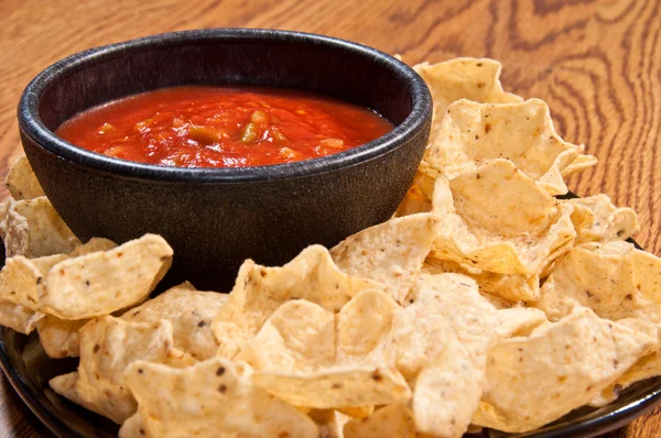 Chips e Salsa — Fotografia de Stock