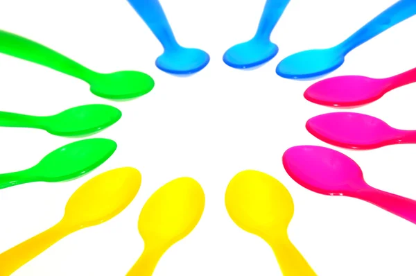 Cucchiai colorati — Foto Stock