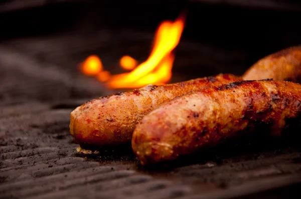 Grilling Brats — Stock Photo, Image