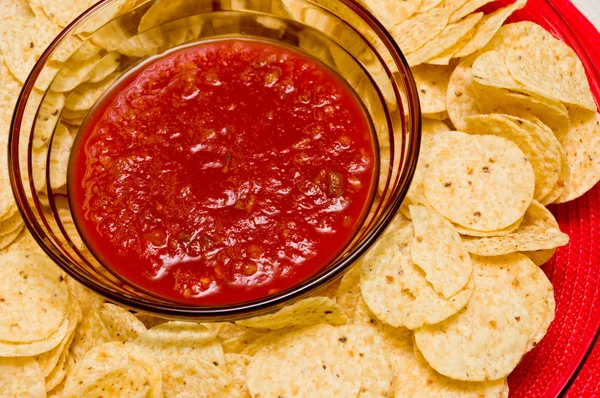 Chips e Salsa — Fotografia de Stock