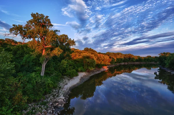 Tramonto del fiume Minnesota — Foto Stock