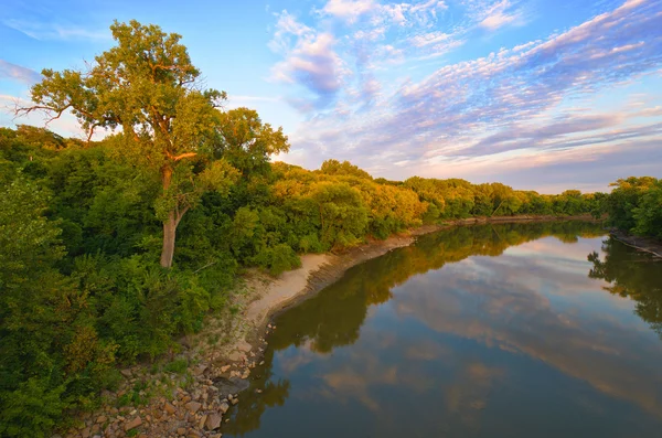 Minnesota river zachód słońca — Zdjęcie stockowe