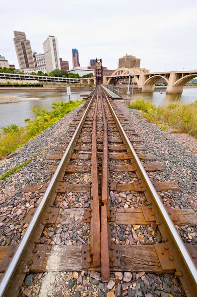 Rastreamentos ferroviários em Saint Paul — Fotografia de Stock