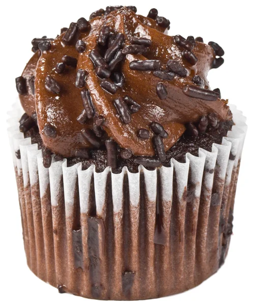 Choklad cupcake isolering — Stockfoto