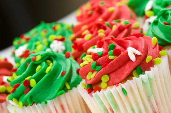 Cupcake rossi e verdi — Foto Stock