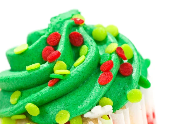 Ενιαίο πράσινο cupcake — Φωτογραφία Αρχείου