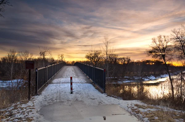 Minnesota river zonsondergang — Stok fotoğraf
