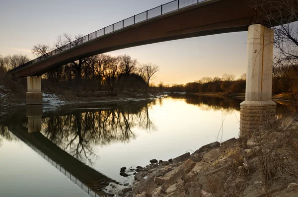 Minnesota river zachód słońca — Zdjęcie stockowe