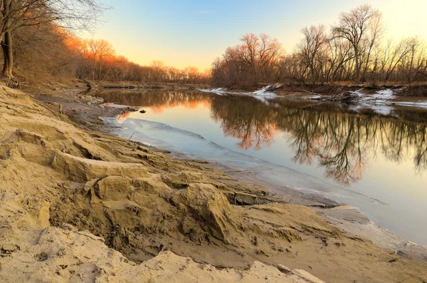 Minnesota folyó naplemente — Stock Fotó