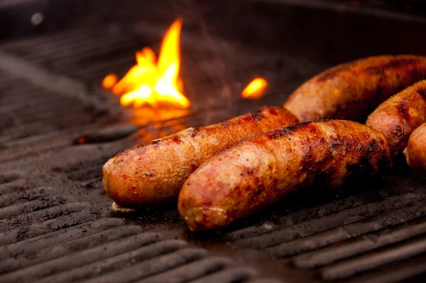 Grilling Brats Stock Image