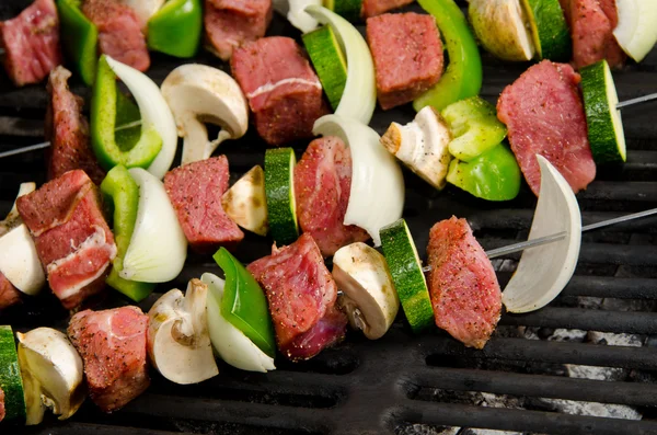 Shish Kabobs on the Grill — Stock Photo, Image