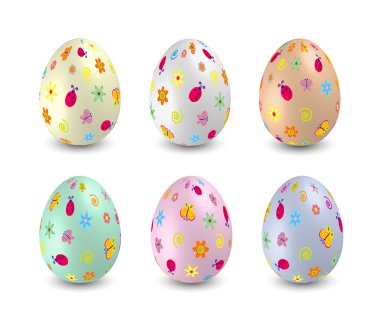 altı döşenmiş Paskalya yumurtaları