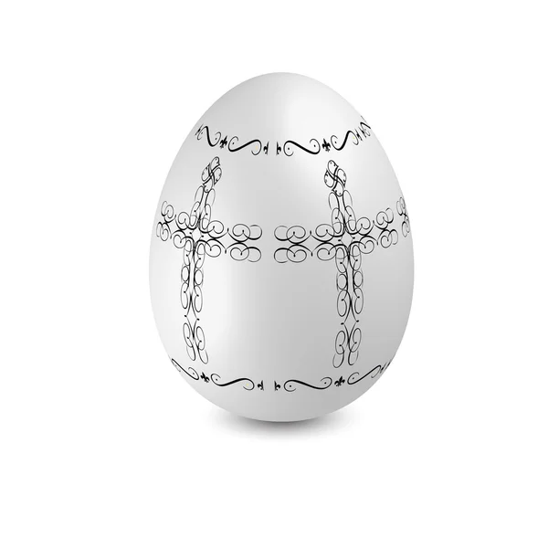 Díszítik húsvéti tojás vektoros illusztráció — Stock Vector