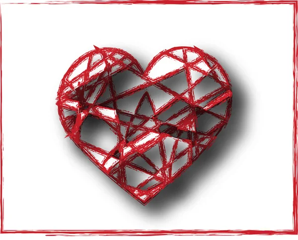 soyut kırmızı kalp