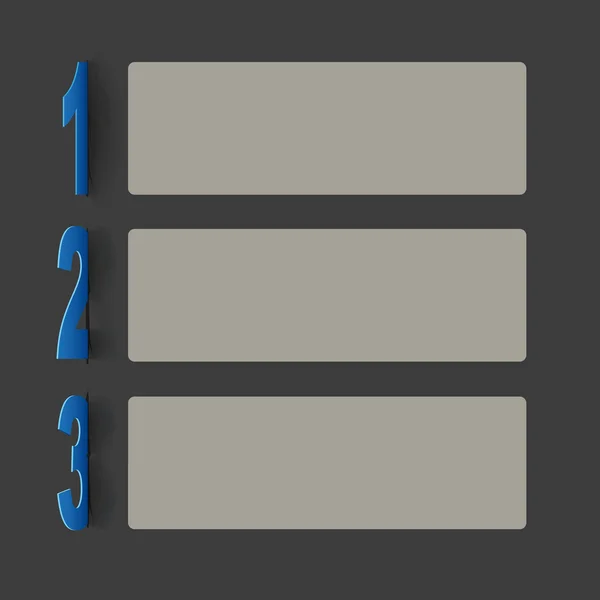 Vector tekst frame illustratie 1-2-3 — Stockvector