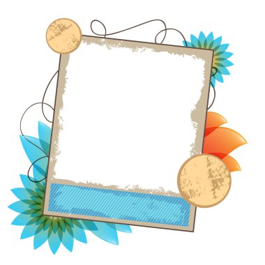 Vintage Fotoğraf kompozisyon vektör çizim