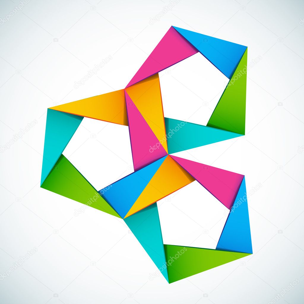 Vector colorful shapes composition