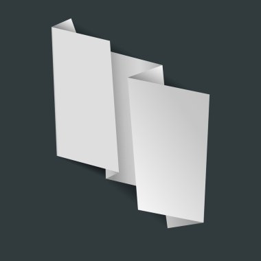 vektör arka beyaz origami afiş