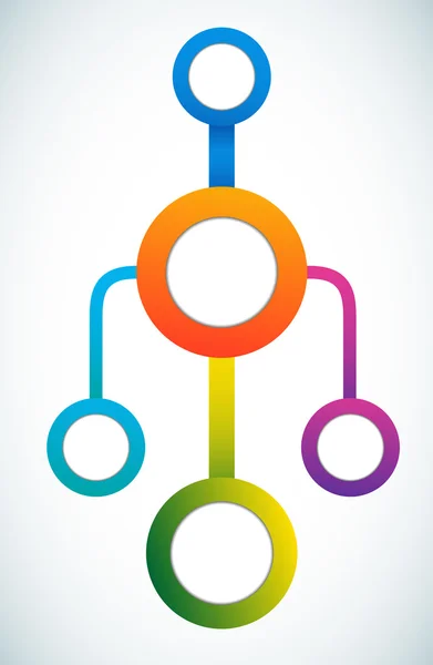 Lege kleur cirkel marketing stroomdiagram Vectorbeelden