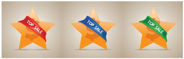 Nejvyšší prodej hvězdy — Stockový vektor
