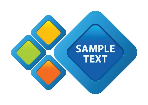 Cadre texte bleu, orange, vert, jaune — Image vectorielle