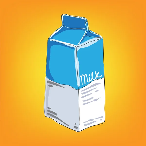 Doodle-Stil Milch in Vektor — Stockvektor