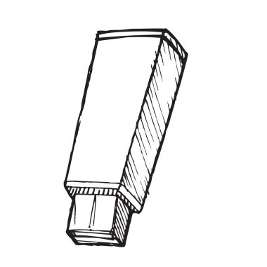 Quirky drawing of a memory stick clipart