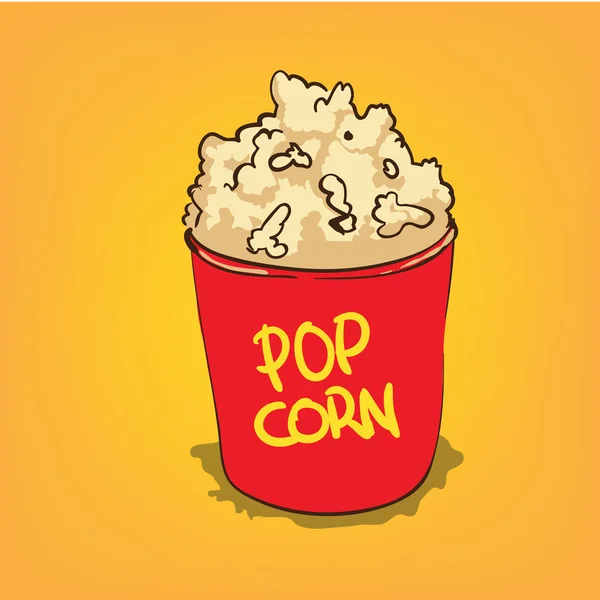 Popcorn i en hink — Stock vektor